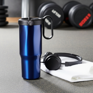 EXPLORER Powder Coating - Versatile 900ml Recycled Stainless Steel Mug with Straw - Image 29