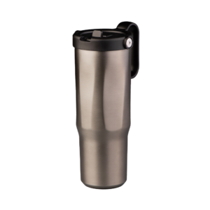 EXPLORER Powder Coating - Versatile 900ml Recycled Stainless Steel Mug with Straw - Image 15