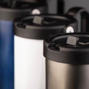 EXPLORER Powder Coating - Versatile 900ml Recycled Stainless Steel Mug with Straw - Image 18