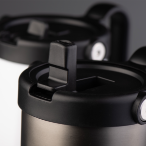 EXPLORER Powder Coating - Versatile 900ml Recycled Stainless Steel Mug with Straw - Image 14