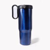 EXPLORER Powder Coating - Versatile 900ml Recycled Stainless Steel Mug with Straw - Image 20