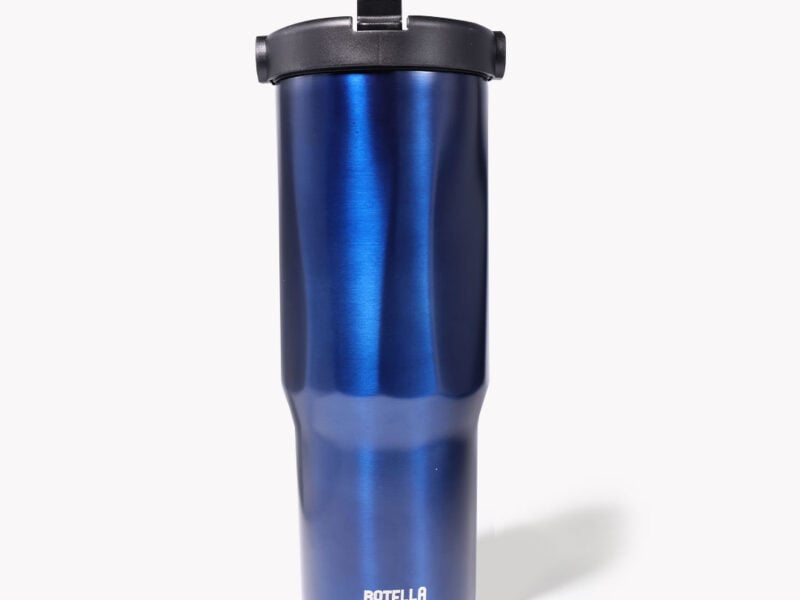 EXPLORER Powder Coating - Versatile 900ml Recycled Stainless Steel Mug with Straw
