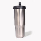 EXPLORER Powder Coating - Versatile 900ml Recycled Stainless Steel Mug with Straw - Image 11