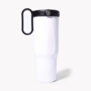 EXPLORER Powder Coating - Versatile 900ml Recycled Stainless Steel Mug with Straw - Image 14