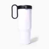 EXPLORER Powder Coating - Versatile 900ml Recycled Stainless Steel Mug with Straw - Image 26
