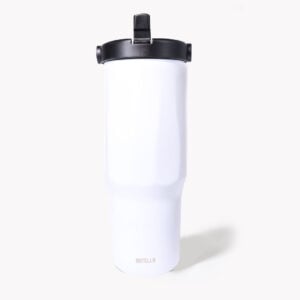 EXPLORER Powder Coating - Versatile 900ml Recycled Stainless Steel Mug with Straw - Image 27