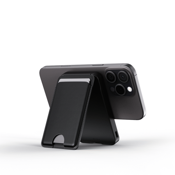 1 MAGPOWER PRO – Sleek 5000mAh Wallet-Style Power Bank with 15W Wireless Charging, Built-In Cable & Phone Stand - Image 3