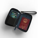 TRAVI WALLET ? Sleek PU Leather Travel Case with Integrated Charging Cable for Tech Accessories & On-the-Go Power - Image 4