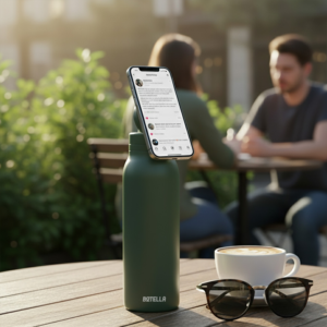 BOTELLA ULTRA – Durable Eco-Friendly Stainless Steel Water Bottle with MagSafe Phone Holder & Wide Opening for Easy Cleaning - Image 33