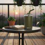 FLASKEE SET ? Premium Powder-Coated Double-Wall Stainless Steel Cups (600ml & 300ml) with Interchangeable Lids & Adjustable Straw - Image 33