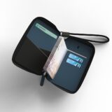 TRAVI WALLET ? Sleek PU Leather Travel Case with Integrated Charging Cable for Tech Accessories & On-the-Go Power - Image 3