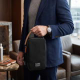 RPET TECH POUCH ? Compact Water-Resistant Travel Organizer with Padded & Mesh Compartments for Gadgets and Cables - Image 5