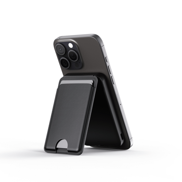 2 MAGPOWER PRO – Sleek 5000mAh Wallet-Style Power Bank with 15W Wireless Charging, Built-In Cable & Phone Stand - Image 4