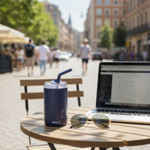 FLASKEE SET – Premium Powder-Coated Double-Wall Stainless Steel Cups (600ml & 300ml) with Interchangeable Lids & Adjustable Straw - Image 38