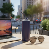 FLASKEE SET ? Premium Powder-Coated Double-Wall Stainless Steel Cups (600ml & 300ml) with Interchangeable Lids & Adjustable Straw - Image 39