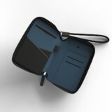 TRAVI WALLET ? Sleek PU Leather Travel Case with Integrated Charging Cable for Tech Accessories & On-the-Go Power