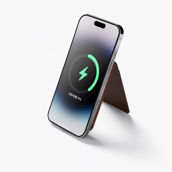 3 MAGPOWER PRO – Sleek 5000mAh Wallet-Style Power Bank with 15W Wireless Charging, Built-In Cable & Phone Stand - Image 5