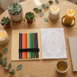 COLOR BOOK ? A5 Creative Coloring Set with 50 Patterned Pages & 12 Coloring Pencils for Art on the Go - Image 10