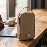 RPET TECH POUCH ? Compact Water-Resistant Travel Organizer with Padded & Mesh Compartments for Gadgets and Cables - Image 35