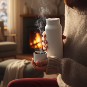 GAHWA GO SET – Travel-Ready 500ml Vacuum-Insulated Bottle & 90ml Stackable Espresso Cup with Silicone-Sealed Lid - Image 12