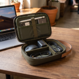 RPET TECH POUCH ? Compact Water-Resistant Travel Organizer with Padded & Mesh Compartments for Gadgets and Cables - Image 36