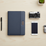 O B5 Portfolio ? Durable Premium Fabric Portfolio with Modern Metal Accent & 100-Sheet Craft Paper Notebook for Professionals - Image 16