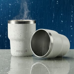 ESPRESSO STACKABLE Cups – Stylish 80ml Double-Wall Stainless Steel Espresso Cups with Silver-Lined Lid & Premium Gift Box - Image 5