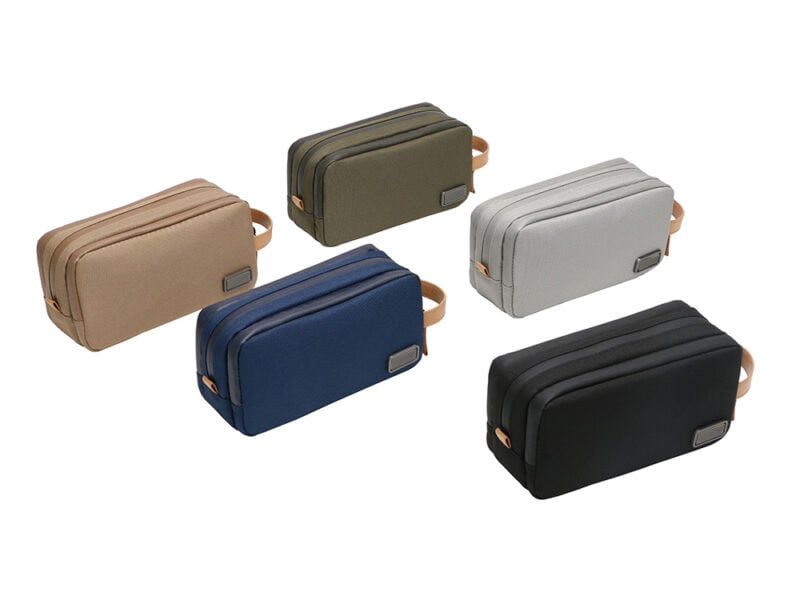 RPET HAMZA – Compact Water-Resistant Travel Pouch with Padded & Mesh Pockets for Organized Tech Accessories