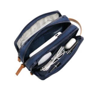 RPET HAMZA – Compact Water-Resistant Travel Pouch with Padded & Mesh Pockets for Organized Tech Accessories - Image 11