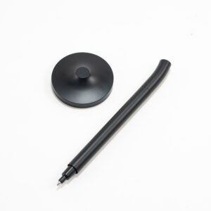DESK MAGPEN – Sleek Matte Black Aluminum Roller Pen with 0.7mm Blue Ink & Matching Stainless Steel Base - Image 6