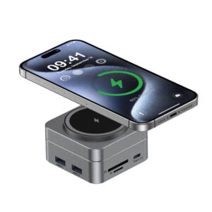 10n1 HUBMAX – Gunmetal 10-in-1 High-Capacity Charging Station with MagSafe Wireless & 100W Type-C Power - Image 5