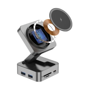 10n1 HUBMAX – Gunmetal 10-in-1 High-Capacity Charging Station with MagSafe Wireless & 100W Type-C Power - Image 6