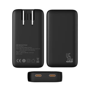 SLIM TRAVI SET – Ultra-Compact Dual USB-C Fast Charger with 45W Power & PPS Support in Travel Pouch - Image 9