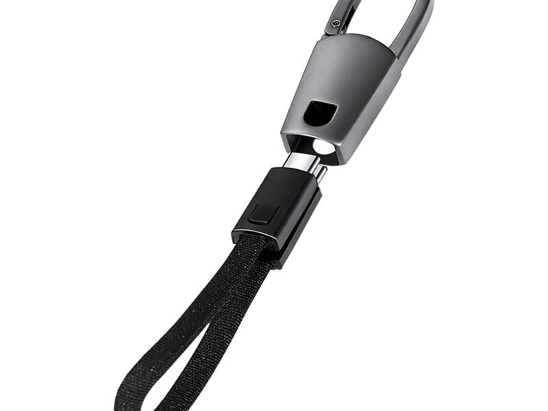 KEYHOLE – Compact Zinc Alloy USB-C to USB-C Cable with 60W Fast Charging, Data Transfer & Stylish Keychain Design