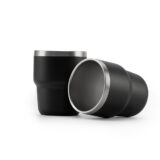 ESPRESSO STACKABLE Cups ? Stylish 80ml Double-Wall Stainless Steel Espresso Cups with Silver-Lined Lid & Premium Gift Box - Image 4