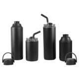 FLASKEE SET ? Premium Powder-Coated Double-Wall Stainless Steel Cups (600ml & 300ml) with Interchangeable Lids & Adjustable Straw - Image 16