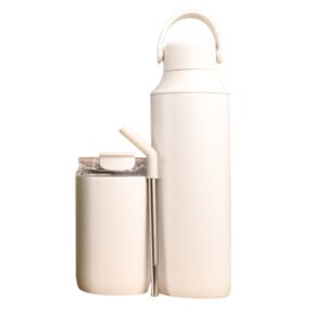 FLASKEE SET – Premium Powder-Coated Double-Wall Stainless Steel Cups (600ml & 300ml) with Interchangeable Lids & Adjustable Straw - Image 20