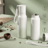 GAHWA GO SET ? Travel-Ready 500ml Vacuum-Insulated Bottle & 90ml Stackable Espresso Cup with Silicone-Sealed Lid - Image 2
