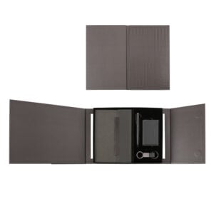 BUSINESS SET – Premium 5-Piece Professional Gift Set with PU Notebook, Metal Pen, Card Holder & Keychain in Elegant Box - Image 4