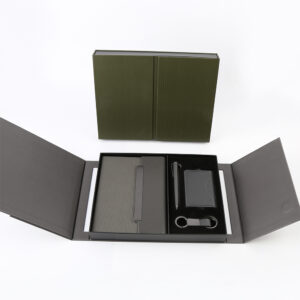 BUSINESS SET – Premium 5-Piece Professional Gift Set with PU Notebook, Metal Pen, Card Holder & Keychain in Elegant Box - Image 5