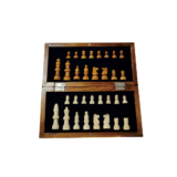 CHESS BOARD ? Compact Wooden Chess Set for Travel, Home Use with Educational Focus on Strategy & Concentration