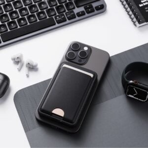 MAGPOWER PRO – Sleek 5000mAh Wallet-Style Power Bank with 15W Wireless Charging, Built-In Cable & Phone Stand - Image 2