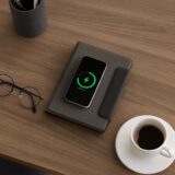 FLAPNOTE POWER ? Elegant PU Notebook with 64 Sheets & Built-In 5000mAh Wireless Charging Power Bank for On-the-Go Productivity - Image 2