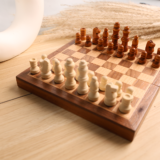CHESS BOARD ? Compact Wooden Chess Set for Travel, Home Use with Educational Focus on Strategy & Concentration - Image 7