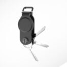 ROUNDFY KEY – Durable Recycled PU Key Organizer with Dual Findy Tracking for Apple FindMy & Google Hub