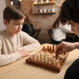 CHESS BOARD ? Compact Wooden Chess Set for Travel, Home Use with Educational Focus on Strategy & Concentration - Image 9