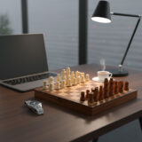 CHESS BOARD ? Compact Wooden Chess Set for Travel, Home Use with Educational Focus on Strategy & Concentration - Image 11