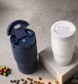 MISK | 420ml Leakproof Travel Coffee Mug – 304 Stainless Steel Interior, Pull-Flip Lid - Image 7