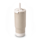 SIPORA | 600ml Steel Straw Coffee Mug with Non-Slip Grip - Image 13