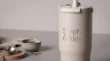 SIPORA | 600ml Steel Straw Coffee Mug with Non-Slip Grip - Image 9